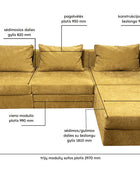 KETURIŲ MODULIŲ SOFA