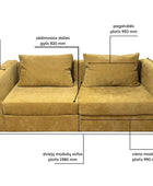 DVIEJŲ MODULIŲ SOFA