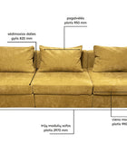 TRIJŲ MODULIŲ SOFA